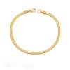 Emanco Pulsera Simple de Cadena de Hueso de Serpiente de Acero Inoxidable para Mujer, Pulsera Delgada Versátil de Cadena de Serpiente Plana, Pulsera Ins para Pareja