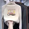 Camiseta Térmica de Cuello Medio Alto para Niñas Otoño e Invierno Camiseta de Manga Larga para Niños Mayores con Forro Polar Top Cálido
