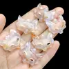 Colgante de Hoja de Ágata con Patrón de Dragón Natural, Calcedonia Colorida Transparente como el Hielo, Ramas Doradas y Hojas de Jade, Colgante Grande de Hoja de Jade