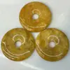 50mm Topacio Viejo Nostálgico Piedra Natural Dinero Antiguo Hebilla de Seguridad Juego Manual Colgante DIY Collar
