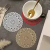 Coaster de PVC em formato de coração, best-seller transfronteiriço, luxo leve, oco, com estampagem a quente, coaster de café, à prova d'água, antiderrapante, resistente a altas temperaturas, estilo nórdico