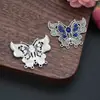Liga Eletroforese Conservação de Cor Oco Multi-Tesouro Borboleta Grande Estilo Antigo Hanfu Cheongsam Colar Peça de Flor Pingente Acessório