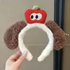 Linha do cabelo alta presilha de cabelo requintada atmosfera fofa faixa de cabeça adorno de cabeça estilo coreano feminina tiaras de cabeça de urso não apertam no elástico do cabelo