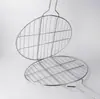 Suporte para Peixe Grelhado de Aço Inoxidável Rede para Peixe Grelhado Churrasqueira a Carvão Doméstica Dobrável Extra Grande Espessada Rede de Churrasco Portátil