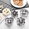 Molde de biscoito face sorridente de aço inoxidável de 4 peças ferramenta de corte de bolsa de expressão facial molde criativo de biscoito face sorridente