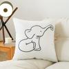 Almohada Nórdica ins de Terciopelo Estampado Almohada de Pintura Abstracta de Cabecera para Habitación Modelo, Sala de Estar, Sofá, Funda de Almohada