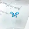 Brincos de Tarraxa Borboleta Gota d'Água Grande em Liga de Titânio F-136 Titânio G23 Rosca Interna Brinco de Labret Zircônia Joias para Piercing Cabeça