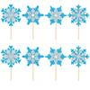 Novo Decoração de Festa de Aniversário Plug-in para Bolo Decoração de Bolo Floco de Neve Azul de Inverno Pratos Pequenos