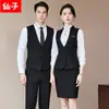 Conjunto de camisa de manga larga y chaleco para hombre y mujer para uniformes del personal de servicio de hotel, sala de billar, juegos de ajedrez y cartas, cine, restaurante, bar