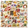 50 Adesivos de Natal Estilo Novo Transfronteiriços de PP Adesivos de Decoração de Natal Adesivos DIY para Mala Caderno