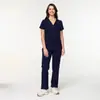 Venda Direta da Fábrica Amazon Novo Estilo Europeu e Americano Cor Sólida Bolso Decote V Uniforme de Trabalho para Amamentação Roupa de Enfermeira para Mulheres