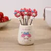 Set de Tenedores de Fruta de Gato de Dibujos Animados Lindo Creativo Alta Apariencia Seguridad Acero Inoxidable de Grado Alimenticio Tenedores de Fruta