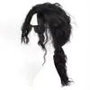 Peluca europea y americana de Michael Jackson, cabello rizado de lana negra de longitud media, peluca de cosplay para hombre al por mayor