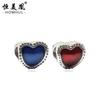 Cuentas sueltas con forma de corazón y aceite de gota, personalizadas, con forma de corazón, color rojo, venta al por mayor, accesorios para pulseras