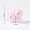 Micro Paisaje Creativo Lindo Oso Rosa Muñeca Casa de Muñecas DIY Accesorios Decorativos Mini Coche Adornos de Escritorio