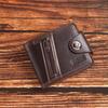 Cartera Nueva para Hombre Transfronteriza con Broche Metálico, Cartera con Cremallera, Cartera de Piel Sintética para Hombre, Tarjetero con Broche Magnético, Porta Tarjetas de Crédito