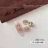 Accesorios K9 crystal rectangulares largos apilados con pedrería para arte de uñas, rosa claro brillante, azul, rojo rosa, sin base, pequeñas bolas de pedrería apiladas para arte de uñas tipo caramelo de roca