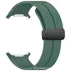 Para Samsung Galaxy Watch7 Ultra Pulseira de Relógio de Silicone Ultra47MM Ranhura Fivela Magnética Pulseira de Pulso