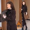 Elegante casual sportswear terno das mulheres outono e inverno Nova Moda velo forrado casaco espessado harém calças conjunto de duas peças