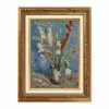 Pintura a Óleo Estilo Natureza Morta Floral Europeu com Moldura Dourada Vintage para Sala de Estar, Hall de Entrada, Hotel e Pousada, Pintura para Pendurar com Moldura, Pintura Decorativa, Arte de Parede