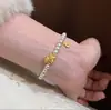 Modelo 2026 Xima Yun Combinación de Cuentas Color Dorado Pony Xima Estilo Nacional Pareja Pulsera DIY para Mujeres, Joyería de Lujo Ligero
