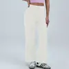 Nuevos pantalones de yoga holgados para mujer, de cintura alta, adelgazantes, pantalones casuales de pierna recta para correr al aire libre y actividades de fitness