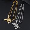 Joias de nicho personalidade dominadora acessórios de animais hip hop hiphop tubarão megalodon diamante corrente cubana colar conjunto