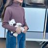 [En Stock] Suéter Infantil 2025 Invierno Nuevo Estilo Todo en Uno Terciopelo Cuello Alto Camiseta Base para Niños y Niñas Heattech