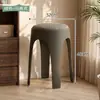 Taburete de plástico para habitaciones de alquiler taburete redondo tapizado apilable taburete ahorrador de espacio banco extra grueso para invitados