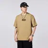 Ropa para Hombre Fengshe / Camiseta de Manga Corta Nueva de Verano 2026 para Hombre con Estampado de Letras, Camiseta Casual de Peso Pesado