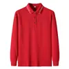 Camisa polo de alta calidad para hombre, colección de otoño, elegante y genial, camiseta de manga corta de corte regular, moderna y versátil, camiseta de manga larga casual a la moda