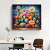 Nuevo painting de diamantes color flor transfronterizo 5D paisaje de cactus flor kit DIY hecho a mano Venta caliente en Amazon