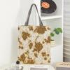 Bolsa de Viagem Jacquard Tingida em Fio Poliéster-Algodão Pronta de Fábrica Grande Capacidade Portátil Dobrável Transversal