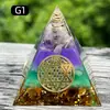 Pirámide de Cristal Natural de 6 cm Torre de Energía Adorno de Pirámide de Resina Artesanal Decoración para el Hogar Europeo y Americano