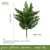 Ramas Decorativas de Pino Artificial Simulado Transfronterizas, Adornos de Plantas Verdes Decorativas de Tallo Único, Paisajismo para Interiores de Centros Comerciales, Accesorios para Arreglos Florales de Árbol de Navidad