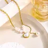 Lele Jewelry Conjunto de Pulseira e Colar em Aço Inoxidável Mais Vendido na Europa e América, Joias Vintage Estilo Barroco