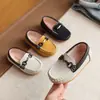 Zapatos de Cuero sin Cordones para Niños Primavera 2026 Zapatos para Bebés de 1-3 Años Mocasines para Niños Pequeños Zapatos Negros de Rendimiento Zapatos Blancos