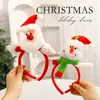 Diadema Decorativa de Papá Noel DIY Pinza de Pelo de Peluche de Reno Navideño Sombrero Navideño Creativo Adorno para el Cabello Disfraz de Fiesta