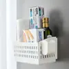 Caja de Almacenamiento Magnética Imán para Lado de Refrigerador Estante de Pared Estante de Almacenamiento para Gabinete Imán Sin Taladro Estante para Papel Film de Cocina Condimentos