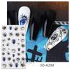Nuevas pegatinas de uñas de Halloween transfronterizas, relieve tridimensional, ojo oscuro, araña, gota de sangre, pegatinas de uñas con pegamento trasero
