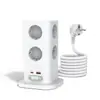 Regleta vertical multifuncional de uso doméstico estándar alemán con cable retráctil, cargador de 65W, regleta tipo torre con USB y protección contra sobretensiones