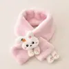 Bufanda de Cartoon Linda de Conejo Cosido para Niños y Niñas, Bufanda Gruesa de Felpa de Invierno, Protector de Cuello para Bebé