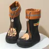 Versión Estudiante de Primaria de Botas de Lluvia Kapibala, Botas de Lluvia para Niños, Modernas y Lindas, Impermeables, Antideslizantes, de Caña Baja, de Caña Media, Botas de Agua Cálidas