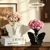 Adornos Nordicos con Relieve en Forma de Mariposa para Arreglos Florales de Sala de Estar, Entrada, Arte Floral de Mesa de Comedor, Mueble de TV y Decoraciones de Plantas Verdes