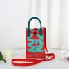 Nueva Bolsa de Teléfono Móvil de Dibujos Animados, Conveniente para Salir, Bolso de Punto Portátil, Mini Bolso Cruzado de Muñeca, Bolso de Hombro Único