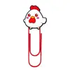 20 Tipos de Clips de Papel em Formato de Animal Grande, Material de Escritório Criativo e Fofo, Clips em Formato de U, Marcadores de Página de Desenho Animado em PVC
