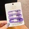 Grampo de Cabelo Colorido Gradiente Sem Costura Estilo Clip-in Franja Lateral Feminina Clip Coreia do Sul Doce Fofo Grampo Bico de Pato Acessórios de Cabelo