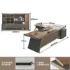 Mesa de Escritório de Luxo Leve Simples Moderna Sensação de Alto Padrão Gerente Presidente Mesa para Uma Pessoa Pequena Grande Mesa Executiva com Armário Lateral