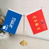 Bandera Base de Cristal Decoración de Escena Soporte Dorado para Bandera Bandera con Logo de Empresa Banderas Nacionales Mástil de Escritorio Triángulo