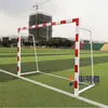 Portería de Fútbol de Aleación de Aluminio con Ruedas, Móvil para Competición y Entrenamiento, Red de Fútbol Equipo de Fitness